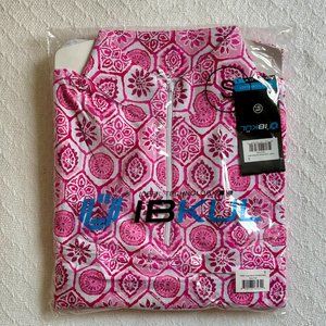 NWT - IBKUL Women's Terra Print Long Sleeve Mock Neck Top - S